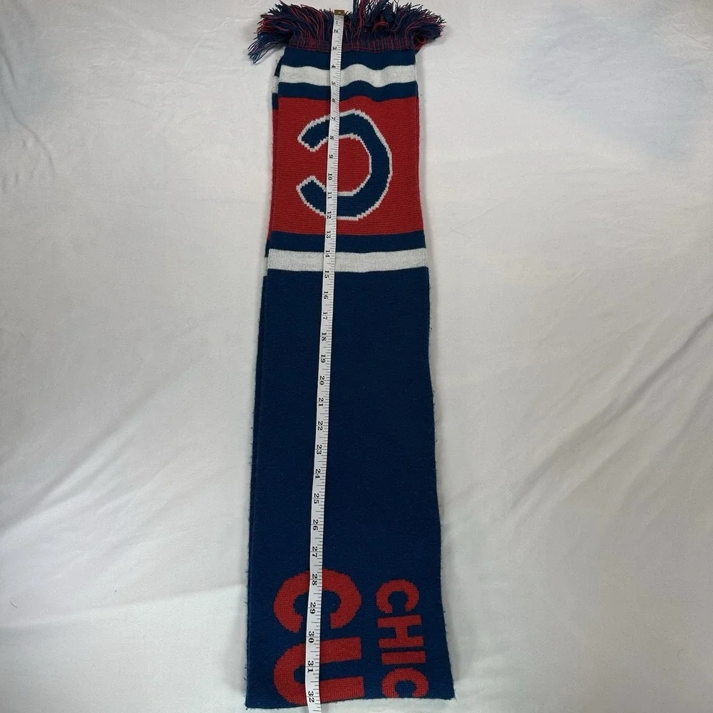 Chicago Cubs Scarf‎ MLB Big Team Logo, Collectible Knit Item